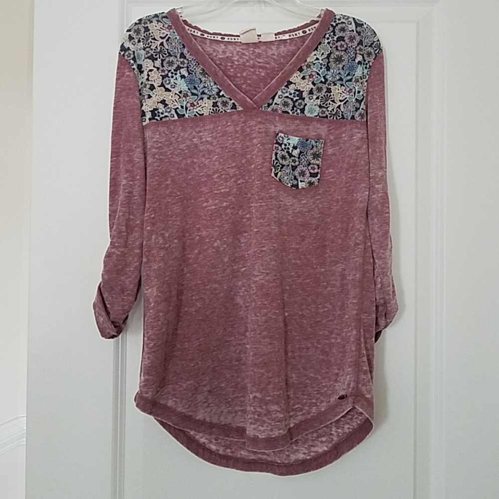 Roxy V-Neck Tee Shirt - Picture 3 of 4